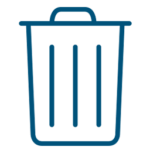Strichzeichnung eines Mülleimers