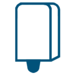 Strichzeichnung eines Wand Tuchspenders für die Betriebshygiene