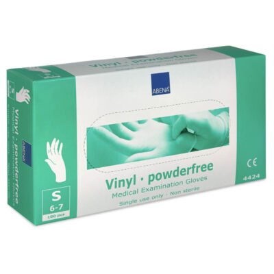 weiße puderfreie Vinyl-Handschuhe in Größe S
