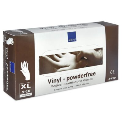 weiße puderfreie Vinyl-Handschuhe in Größe XL