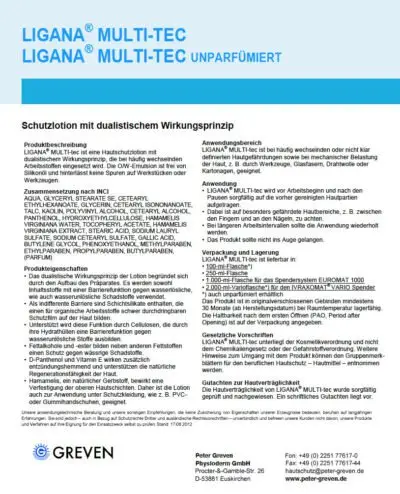 Ligana Multi Tec Hautschutzlotion 2 Liter Varioflasche – Bild 3