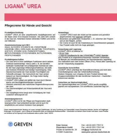 Ligana Urea Hautpflegecreme 2 Liter Varioflasche – Bild 3