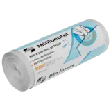 Abfallbeutel Universal plus, 60 Liter, 62 x 72 cm, transparent, HDPE, 40 x 50 Stück im Karton (2000 Stück), Anzahl: 2000 Beutel pro Verpackung, Art.-Nr. 49908