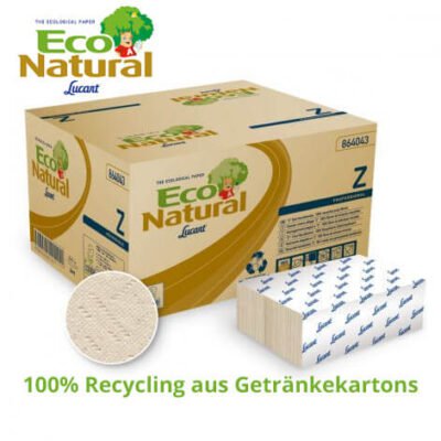Falthandtücher Eco Natural Z-Falz 24 x 22,5 cm 3000 Tücher