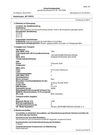 Jet forte KLEAR POWER flüssiger Geschirrreiniger 13kg – Bild 7