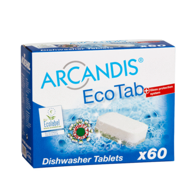 ARCANDIS ECO Tab Geschirrspültabs, phosphatfrei, für alle handelsüblichen Haushaltsgeschirrspülmaschinen, 5 x 60 Tabs im Karton, Art.Nr.: 56115a