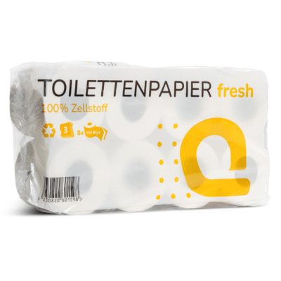 Toilettenpapier FRESH Kleinrolle 3lagig Zellstoff